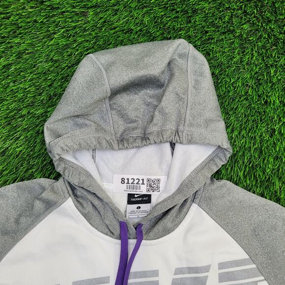 NIKE Therma-Fit Hoodie Large 21x26 Two-Tone Colorblock - Picture 15 of 16